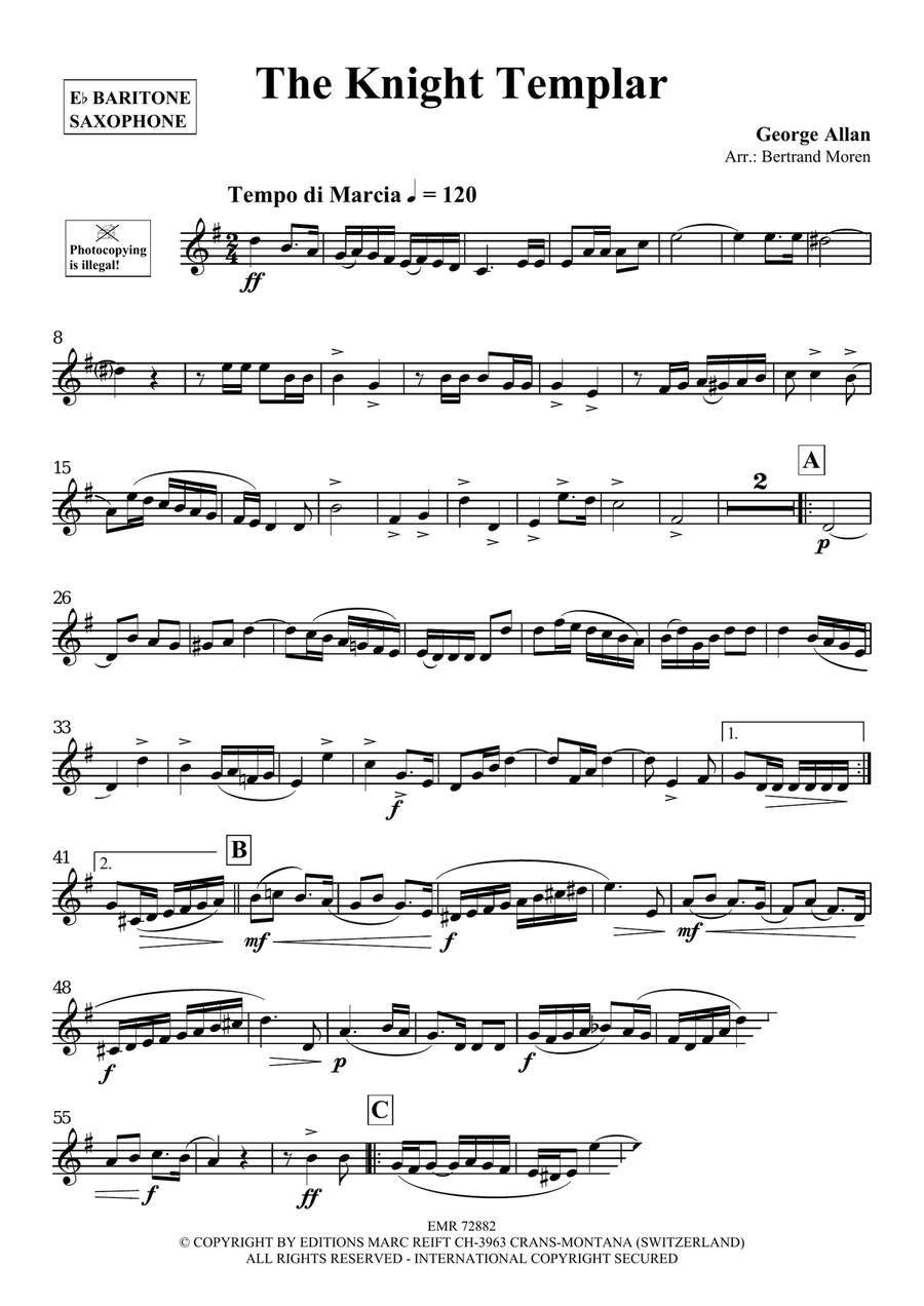 The Knight Templar The Knight Templar Baritone Saxophone scores gallery preview page 3