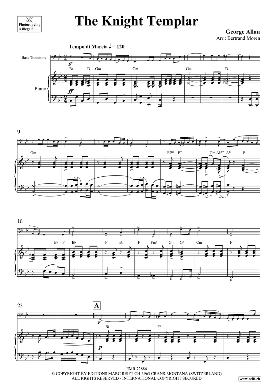 The Knight Templar The Knight Templar Bass Trombone scores gallery preview page 4