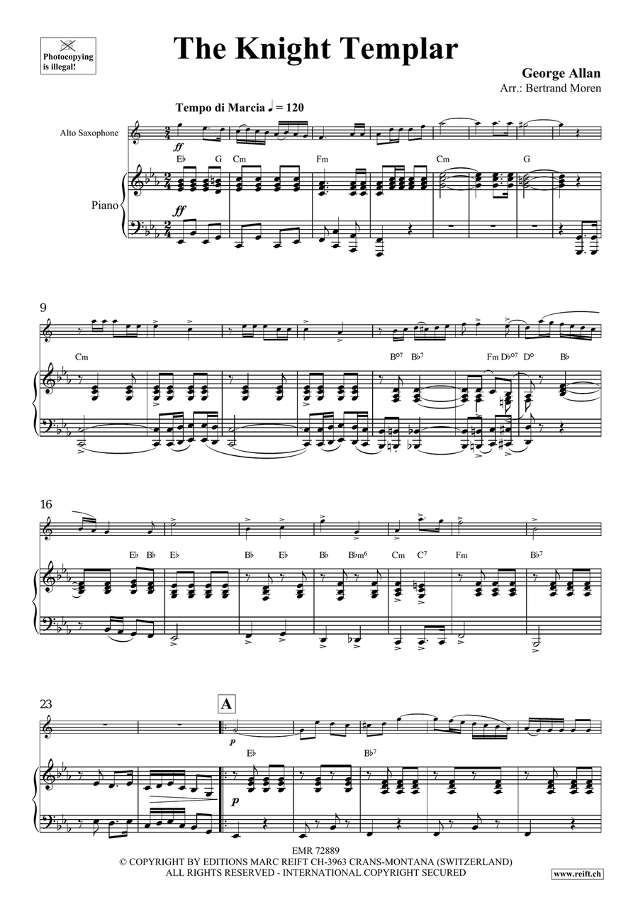 The Knight Templar The Knight Templar Alto Saxophone scores gallery preview page 4