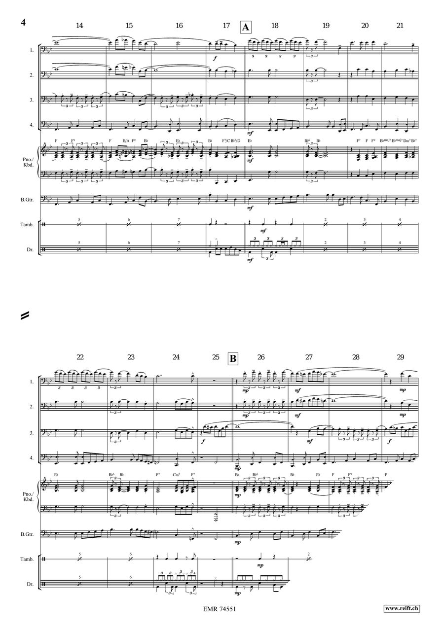 Sail Along Silvery Moon Sail Along Silvery Moon Trombone Quartet scores gallery preview page 4