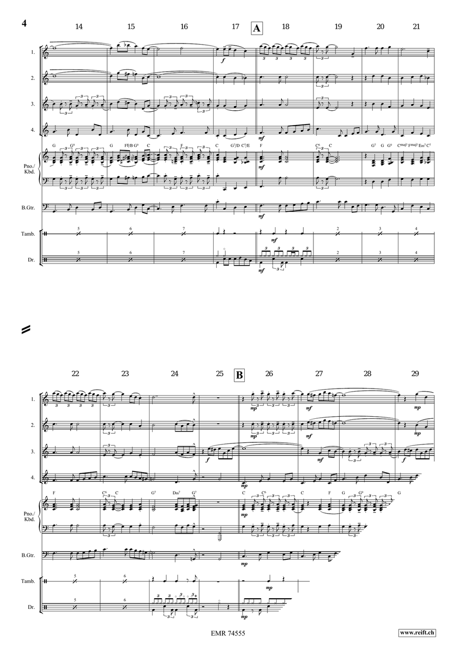 Sail Along Silvery Moon Sail Along Silvery Moon Flute Quartet scores gallery preview page 4