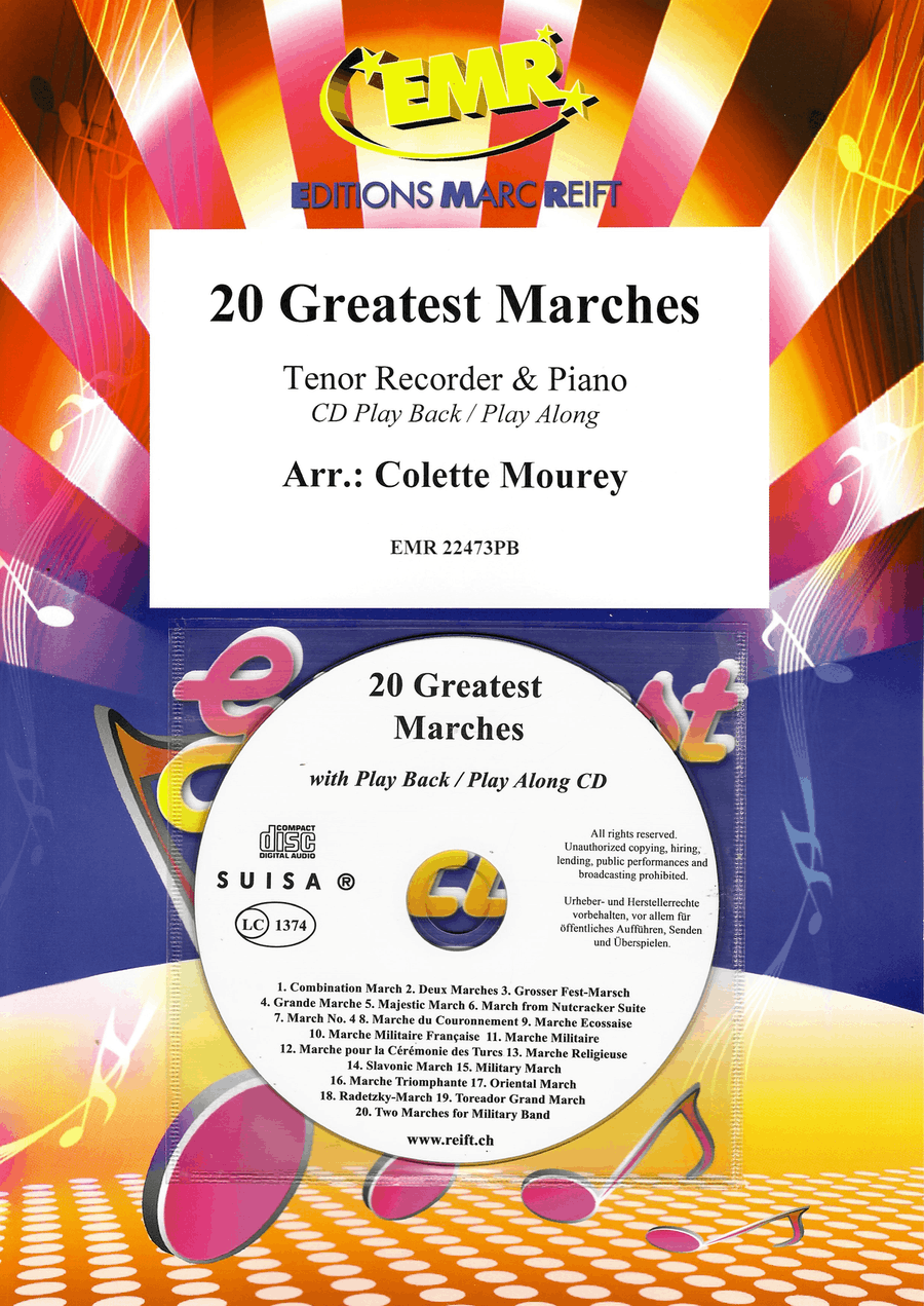 20 Greatest Marches 20 Greatest Marches Tenor Recorder scores gallery preview page 1