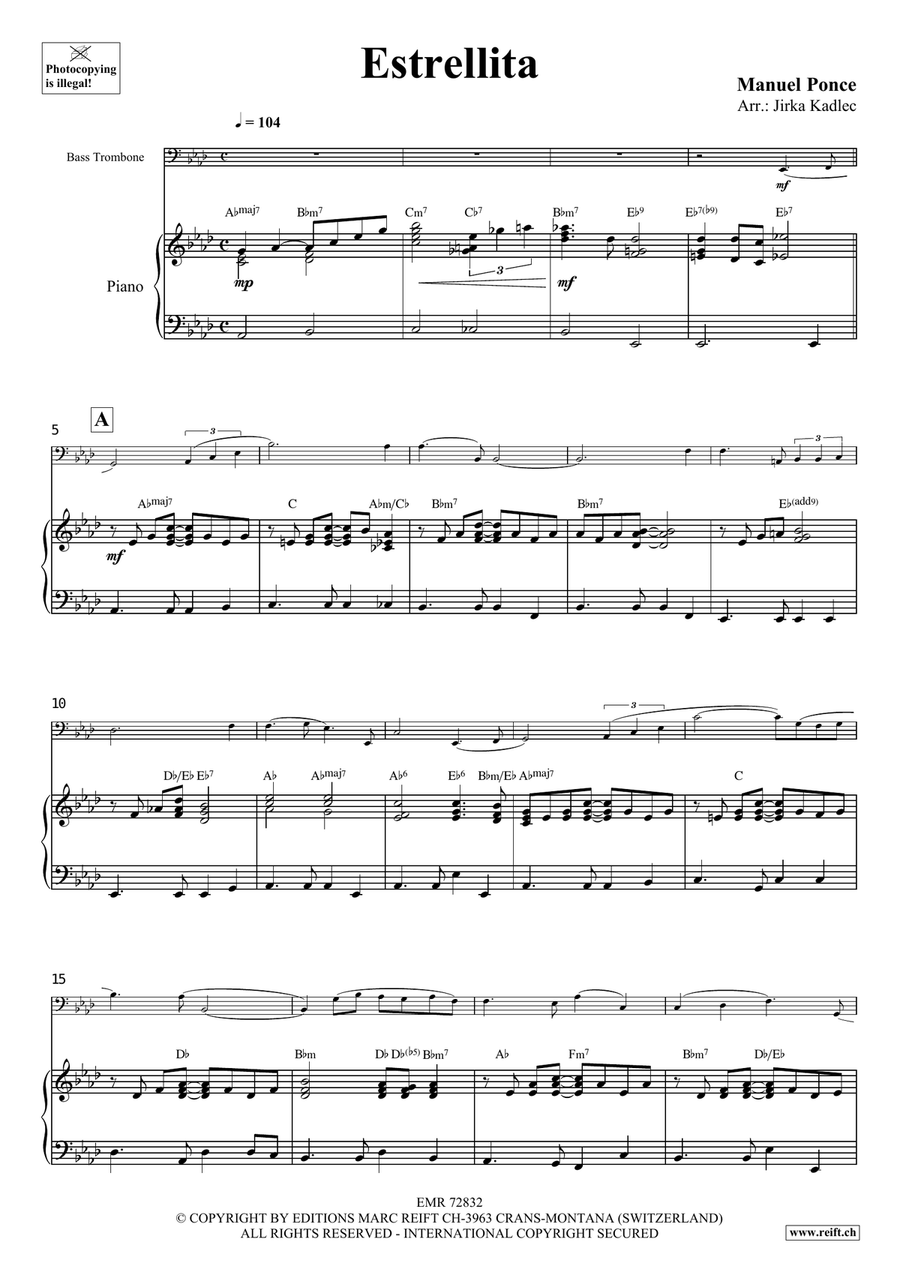Estrellita Estrellita Bass Trombone scores gallery preview page 3
