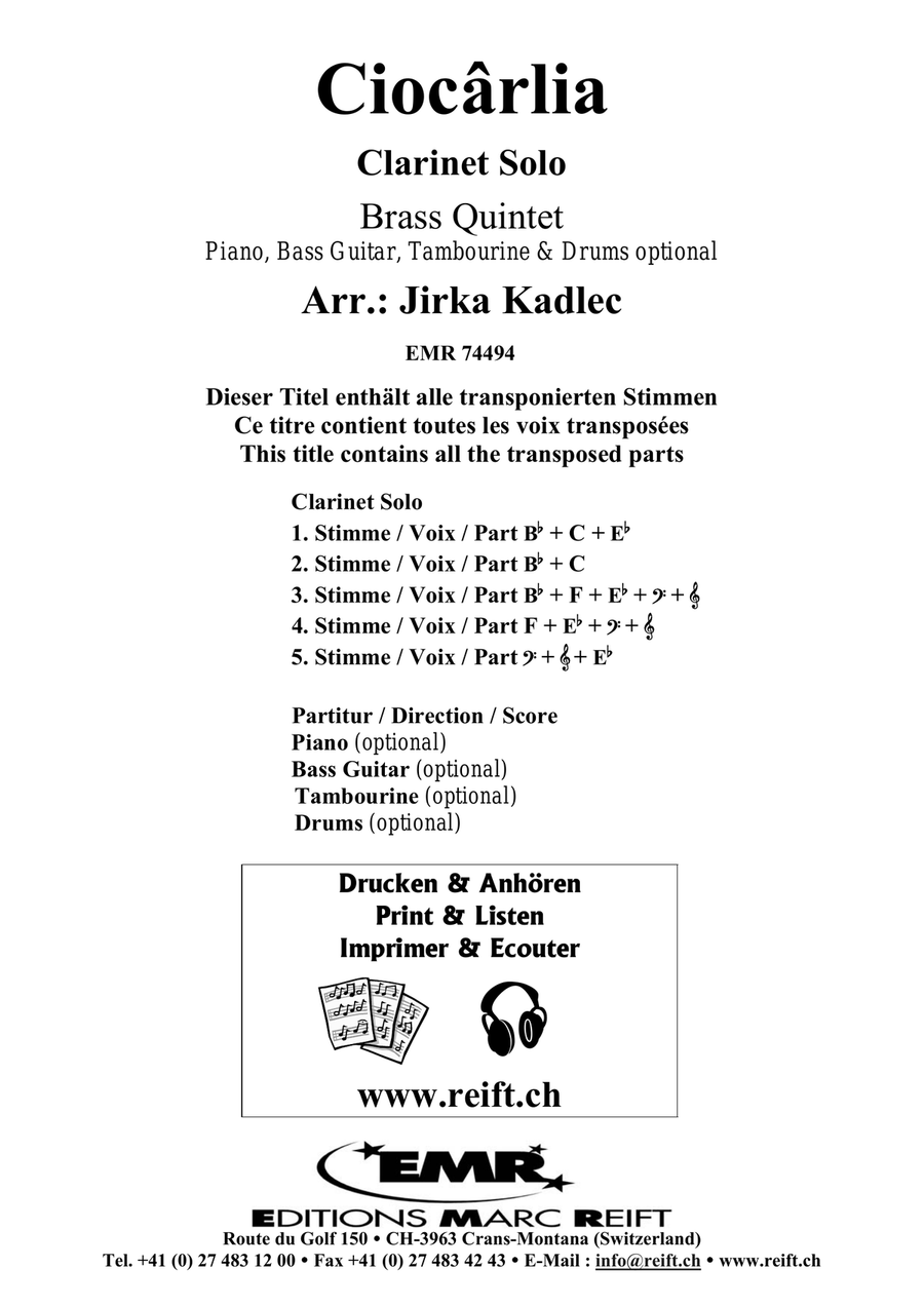 Ciocârlia Ciocârlia Clarinet Solo scores gallery preview page 2
