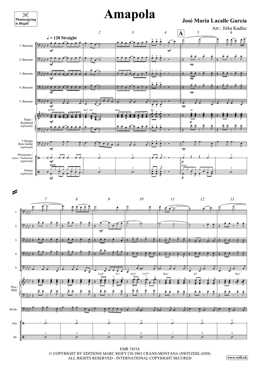 Amapola Amapola Bassoon scores gallery preview page 3