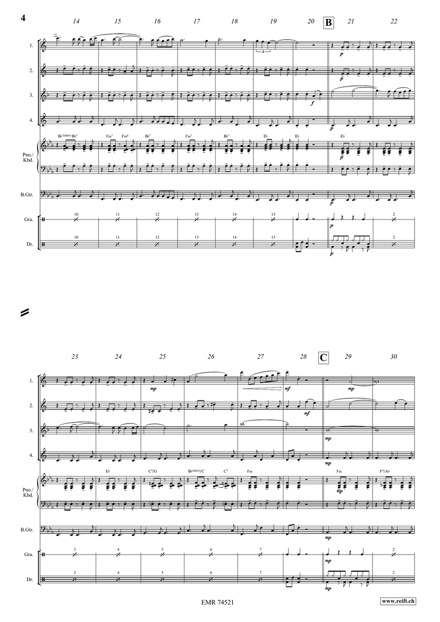 Amapola Amapola Saxophone Quartet scores gallery preview page 4