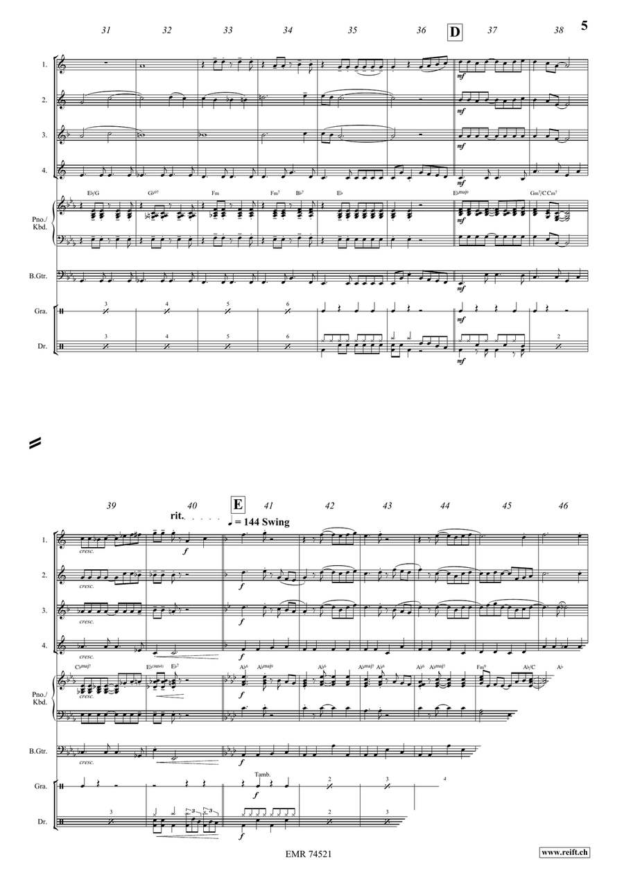 Amapola Amapola Saxophone Quartet scores gallery preview page 5