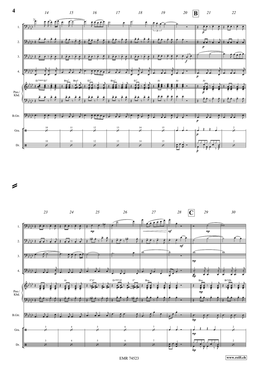Amapola Amapola Trombone Quartet scores gallery preview page 4