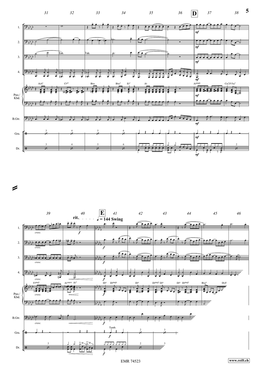 Amapola Amapola Trombone Quartet scores gallery preview page 5