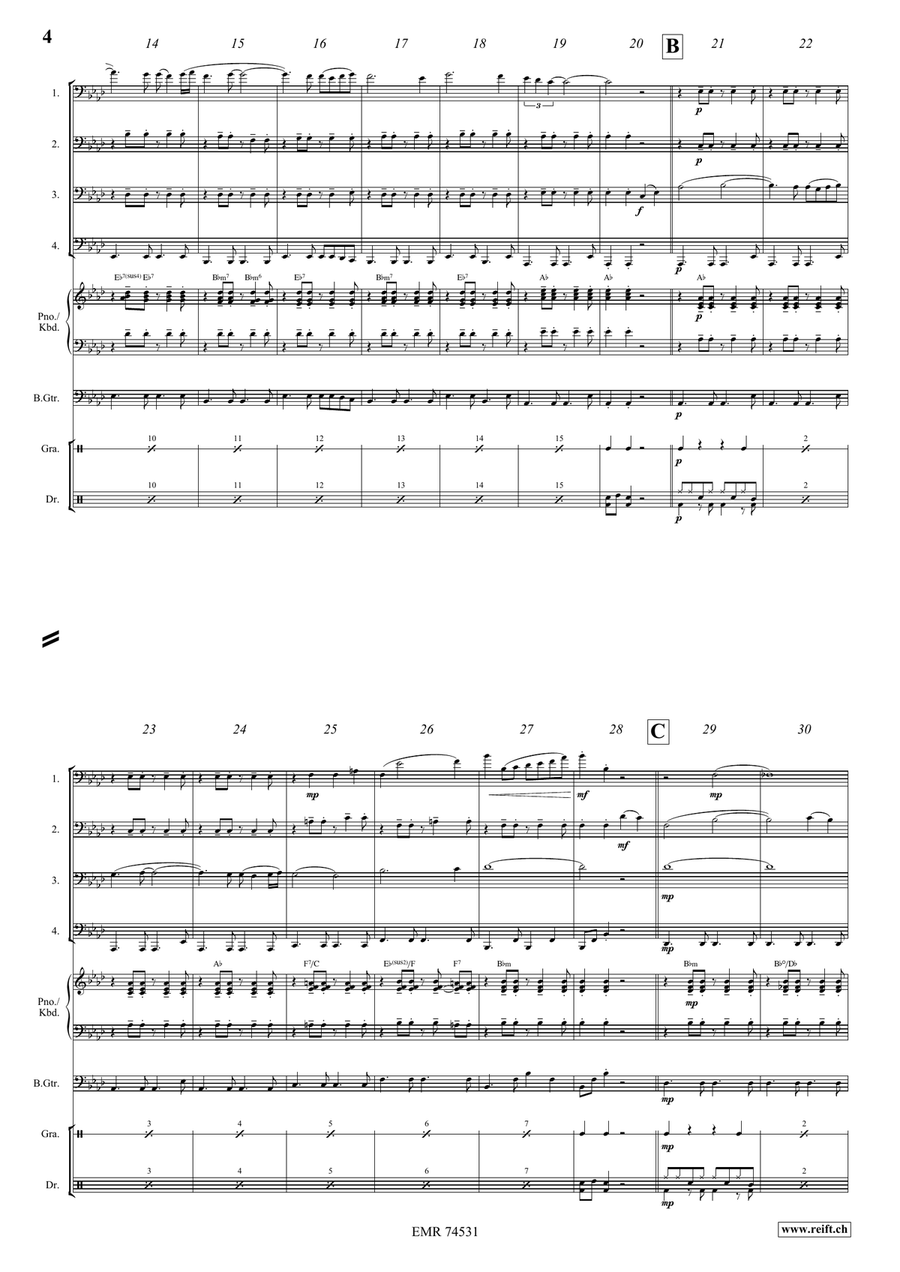 Amapola Amapola Tuba Quartet scores gallery preview page 4