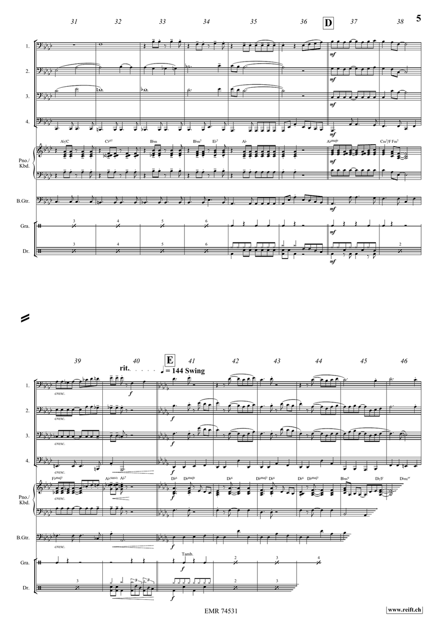 Amapola Amapola Tuba Quartet scores gallery preview page 5