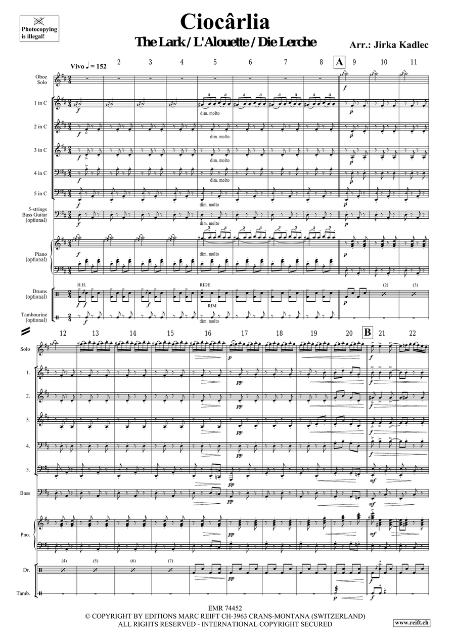 Ciocârlia Ciocârlia Oboe Solo scores gallery preview page 3