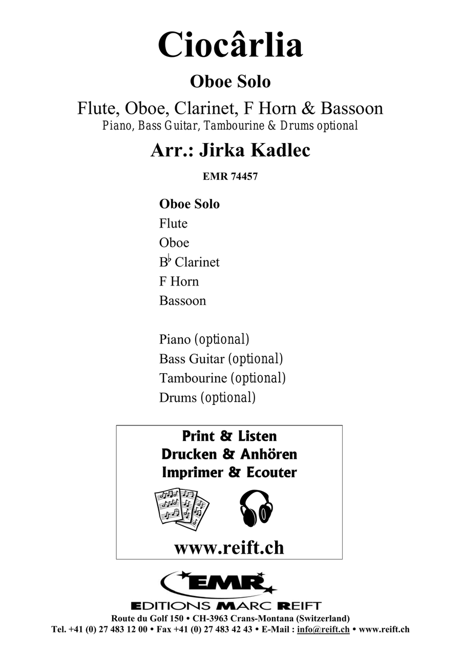 Ciocârlia Ciocârlia Woodwind Quintet scores gallery preview page 2