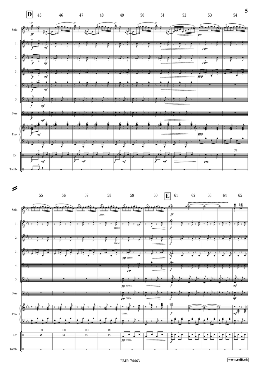 Ciocârlia Ciocârlia Bass Clarinet scores gallery preview page 5
