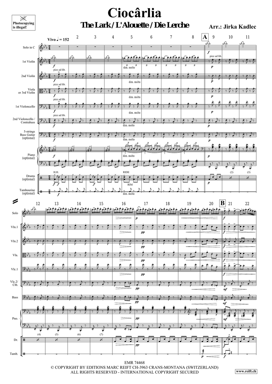 Ciocârlia Ciocârlia String Orchestra scores gallery preview page 3