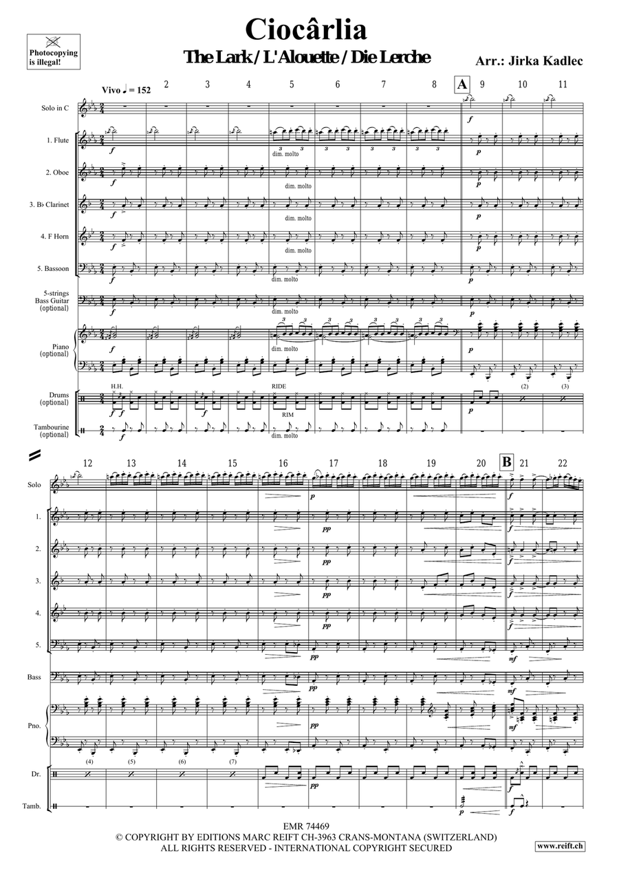 Ciocârlia Ciocârlia Bassoon scores gallery preview page 3