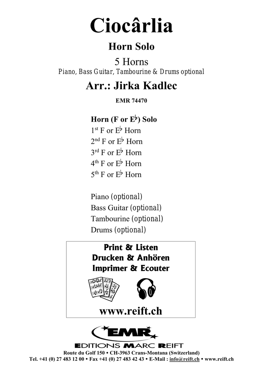 Ciocârlia Ciocârlia Horn Solo scores gallery preview page 2