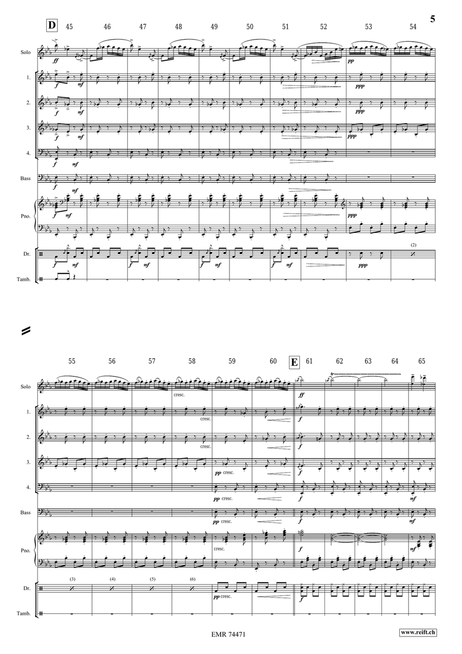 Ciocârlia Ciocârlia Bass Clarinet scores gallery preview page 5
