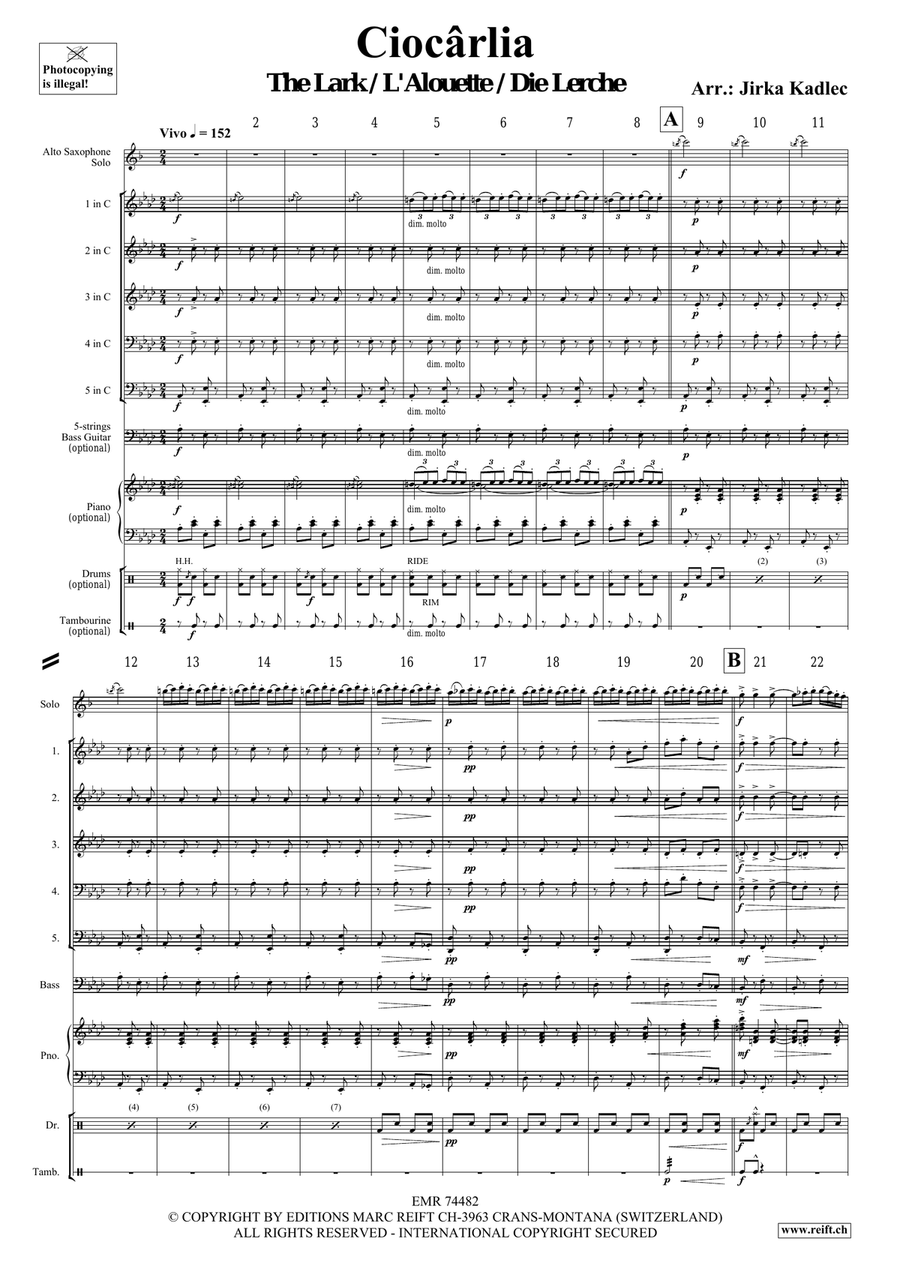 Ciocârlia Ciocârlia Woodwind Quintet scores gallery preview page 3
