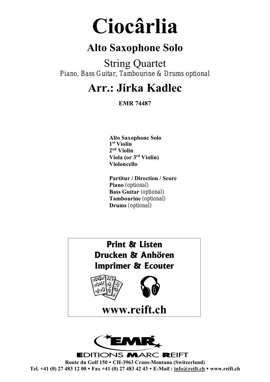 Ciocârlia Ciocârlia Alto Saxophone scores gallery preview page 2