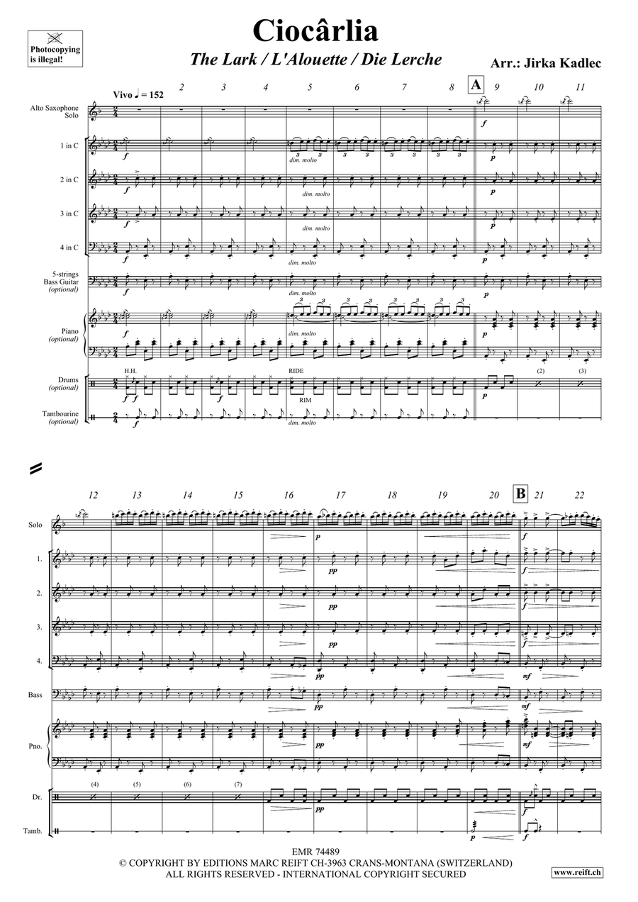 Ciocârlia Ciocârlia Woodwind Quartet scores gallery preview page 3