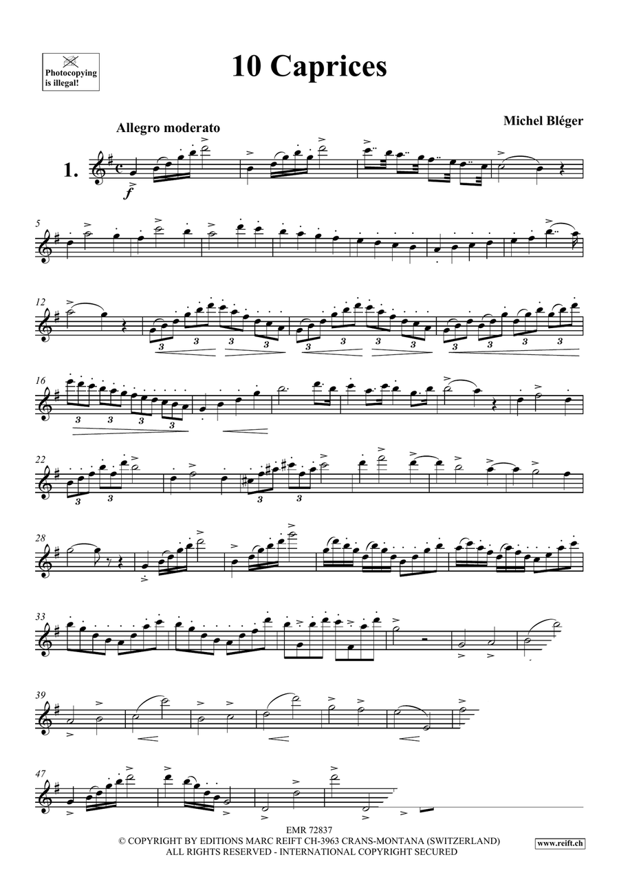 10 Caprices 10 Caprices Piccolo scores gallery preview page 3
