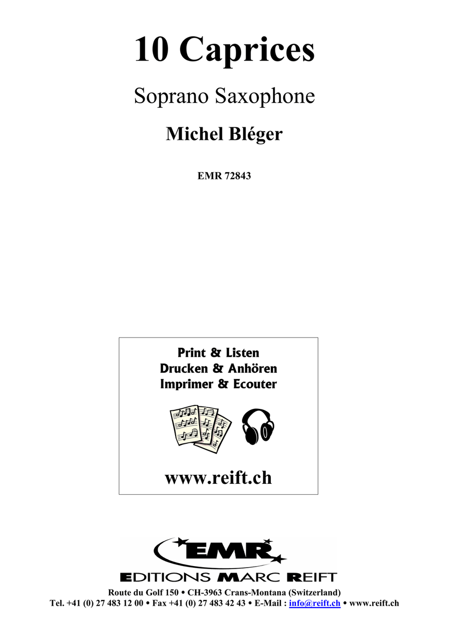 10 Caprices 10 Caprices Soprano Saxophone scores gallery preview page 2