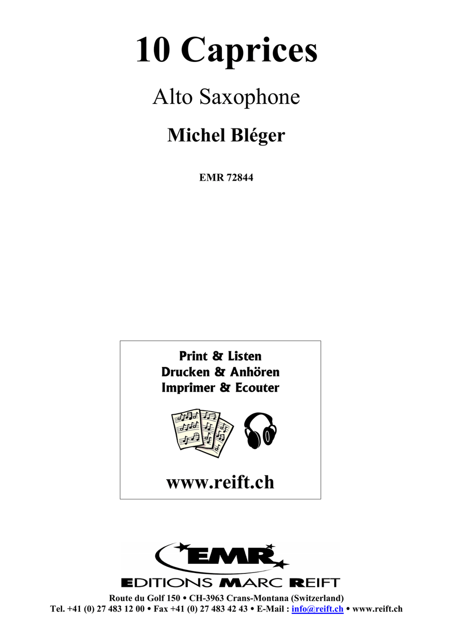 10 Caprices 10 Caprices Alto Saxophone scores gallery preview page 2