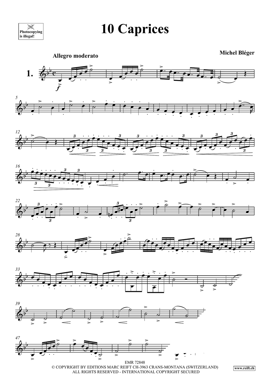10 Caprices 10 Caprices Trumpet scores gallery preview page 3