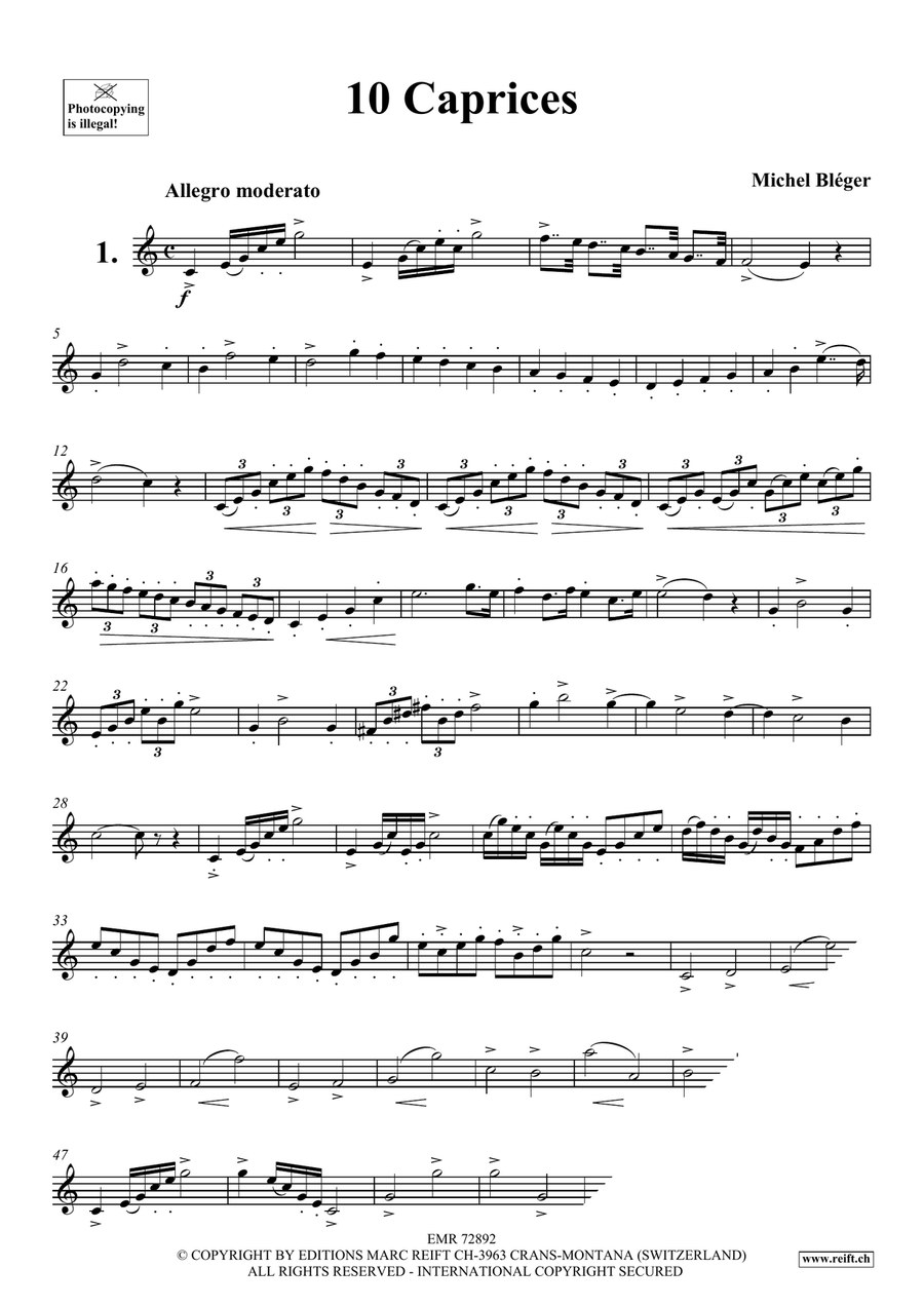 10 Caprices 10 Caprices Tenor Recorder scores gallery preview page 3