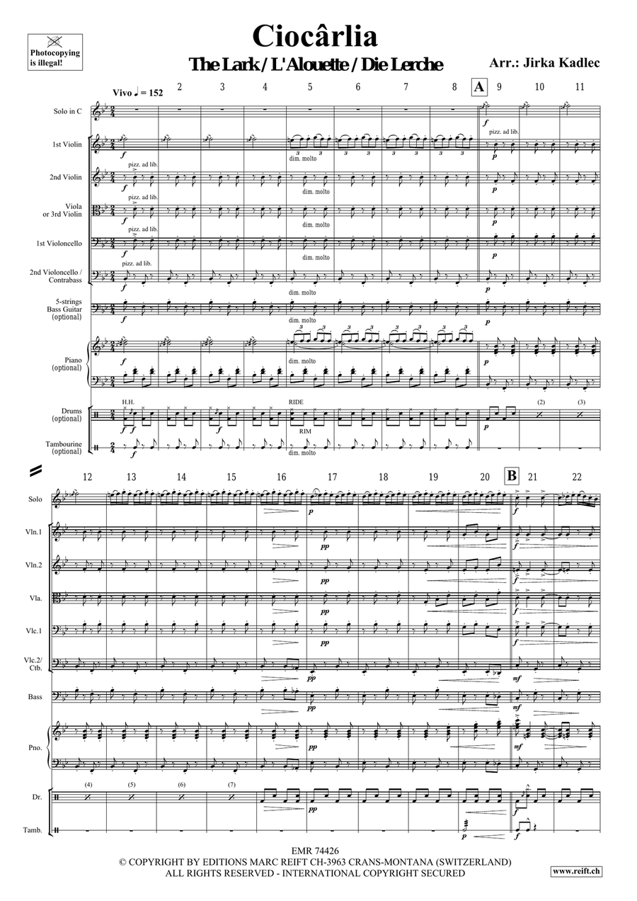 Ciocârlia Ciocârlia Cornet scores gallery preview page 3