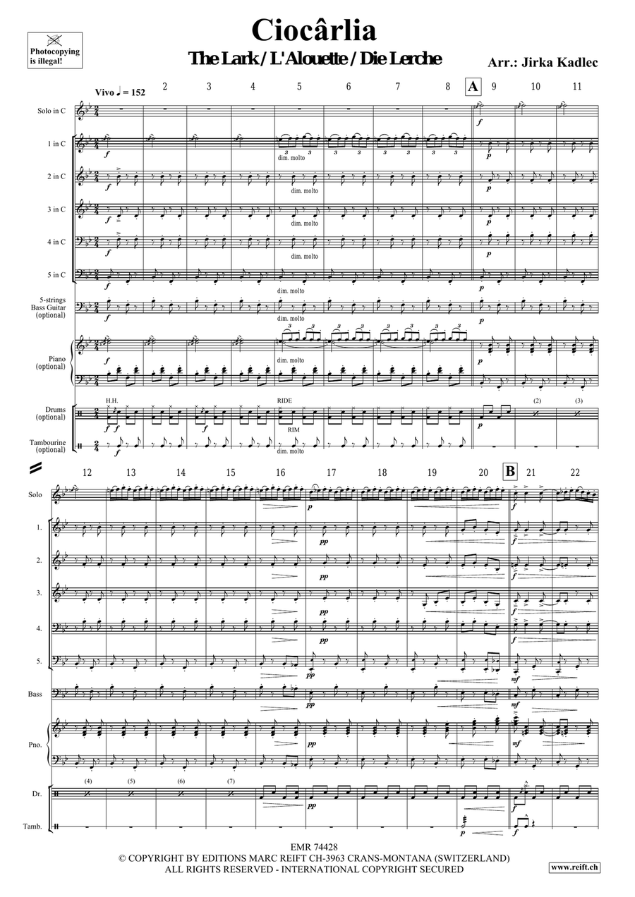 Ciocârlia Ciocârlia Cornet scores gallery preview page 3