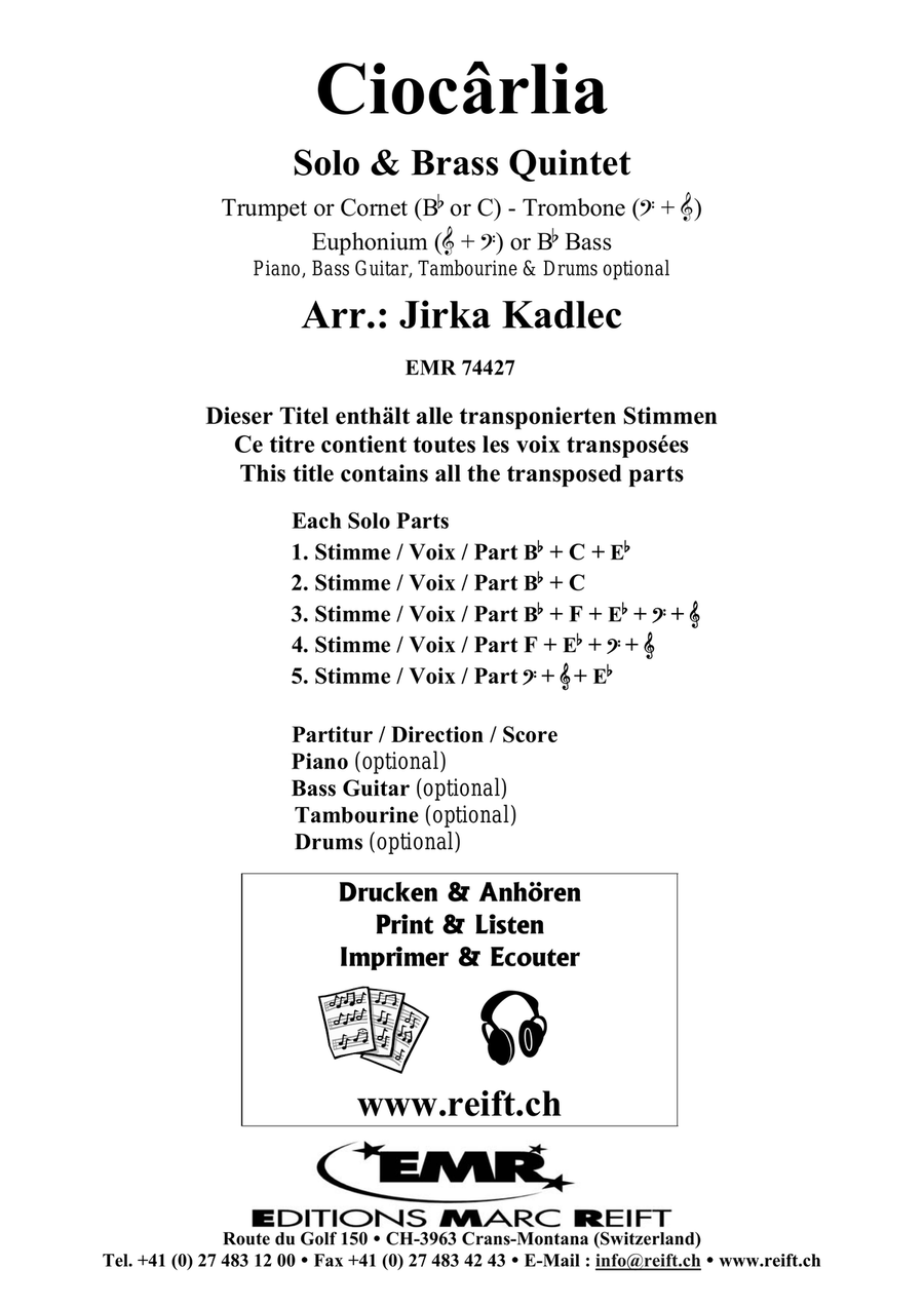 Ciocârlia Ciocârlia Brass Quintet scores gallery preview page 2
