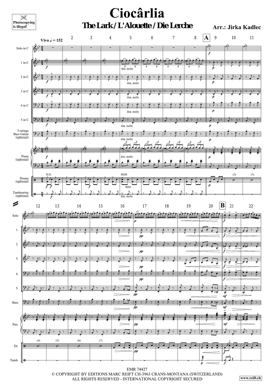 Ciocârlia Ciocârlia Brass Quintet scores gallery preview page 3