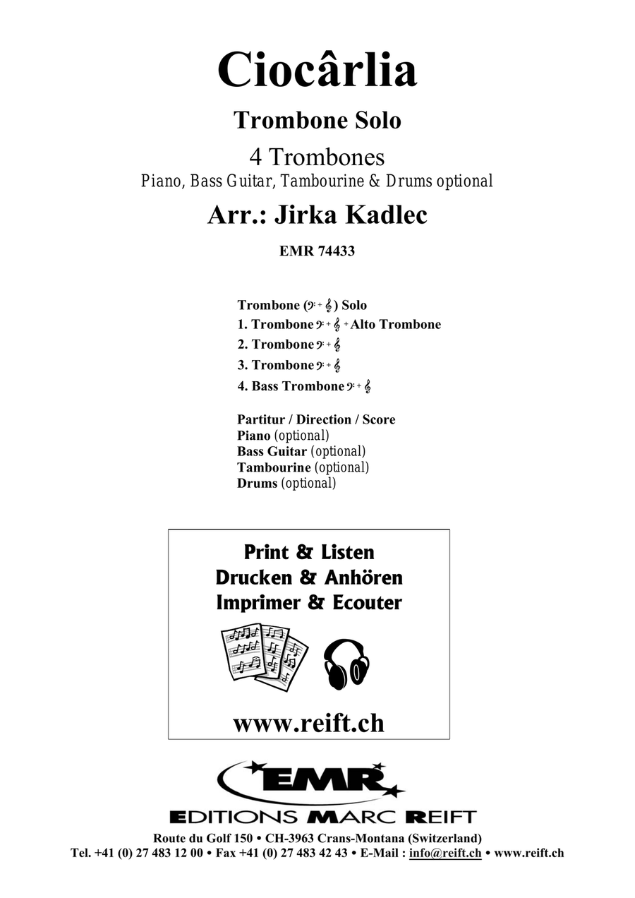 Ciocârlia Ciocârlia Trombone Quartet scores gallery preview page 2