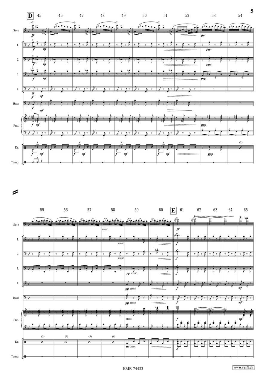 Ciocârlia Ciocârlia Trombone Quartet scores gallery preview page 5