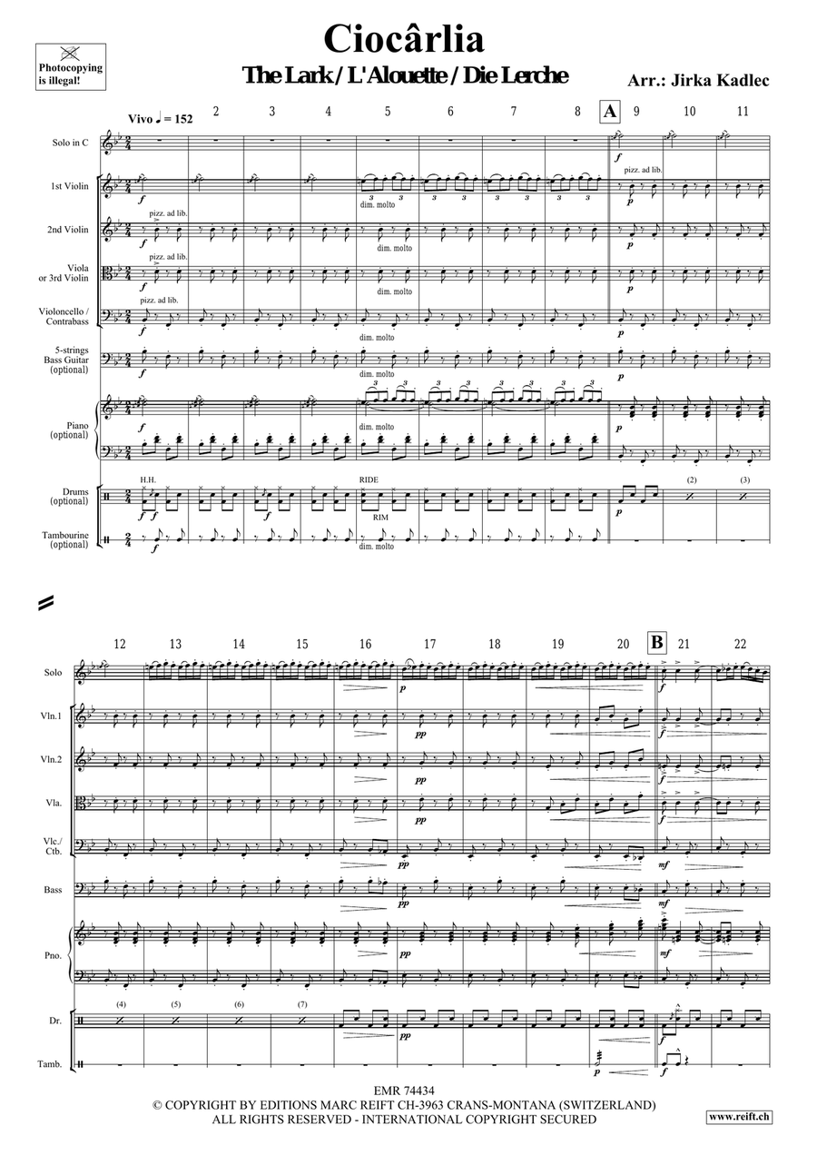 Ciocârlia Ciocârlia Cornet scores gallery preview page 3