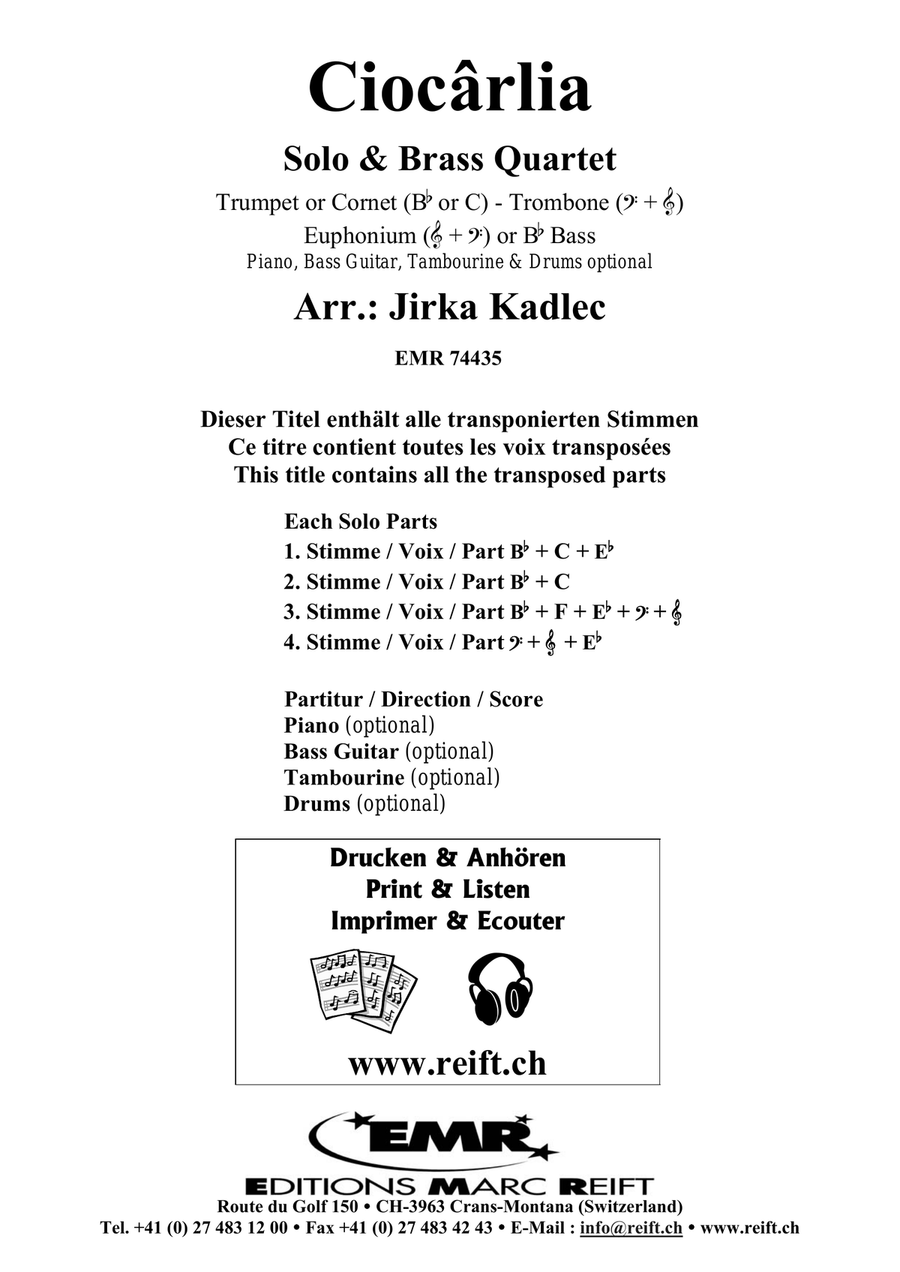 Ciocârlia Ciocârlia Brass Quartet scores gallery preview page 2
