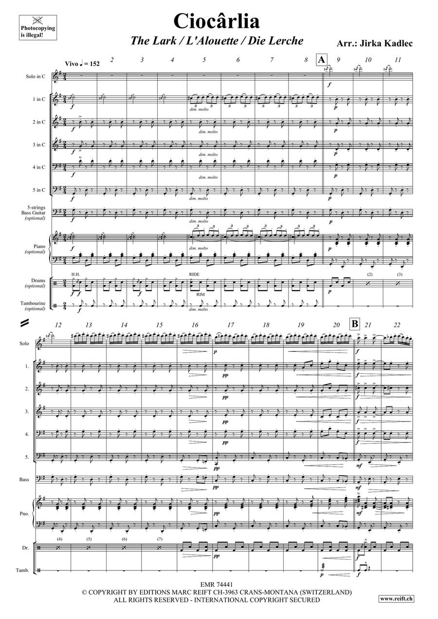 Ciocârlia Ciocârlia Bassoon scores gallery preview page 3