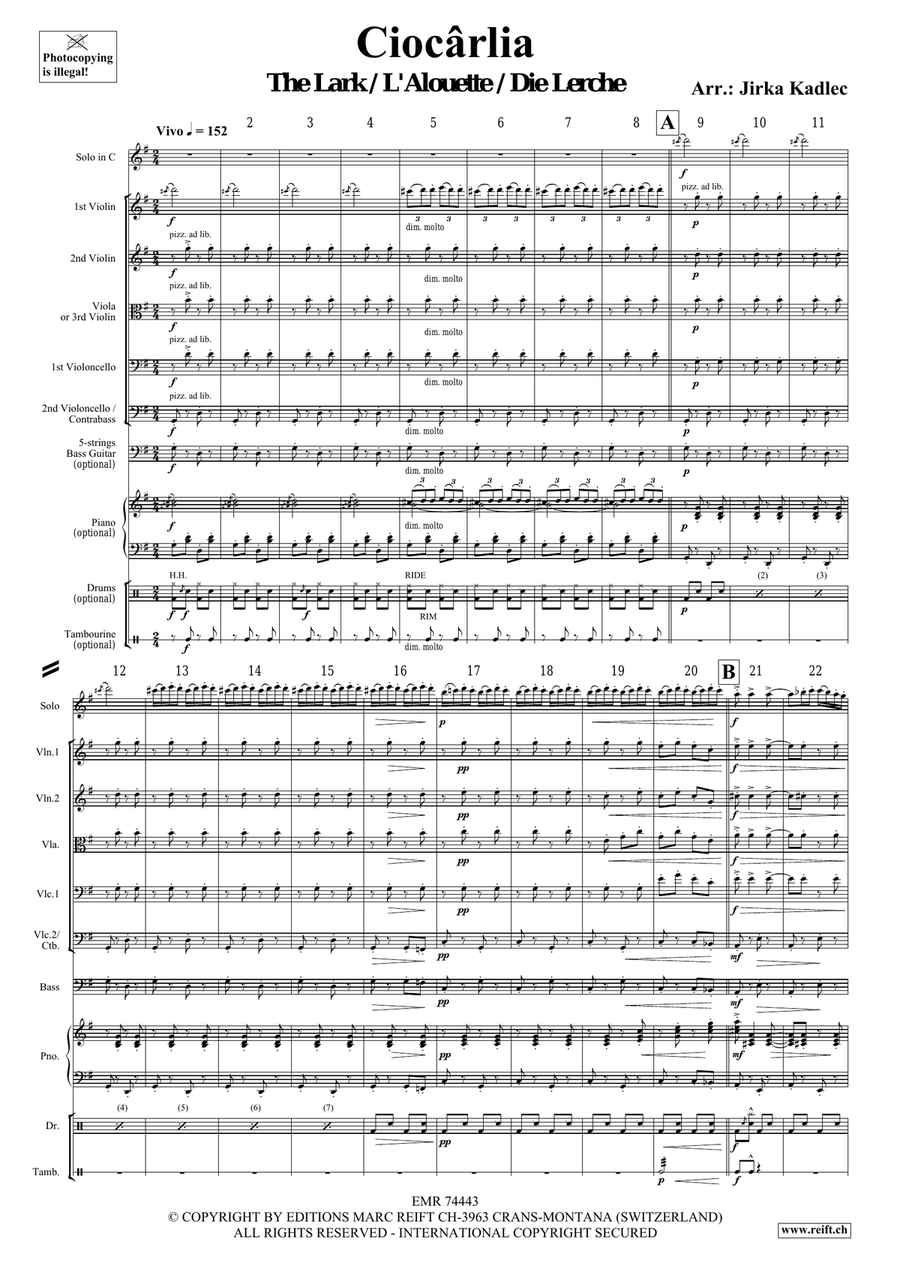 Ciocârlia Ciocârlia String Orchestra scores gallery preview page 3
