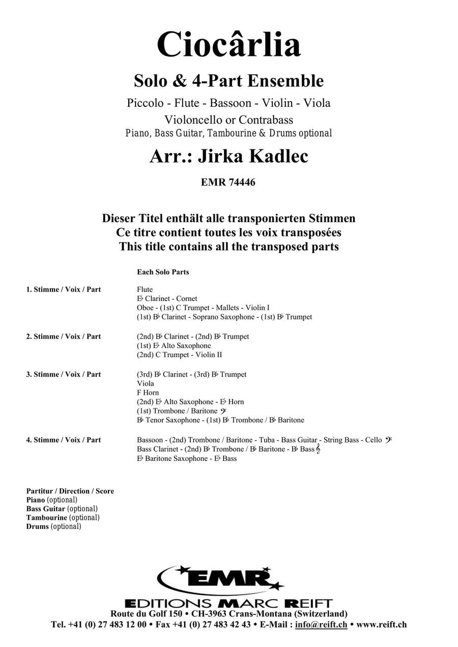 Ciocârlia Ciocârlia Bassoon scores gallery preview page 2