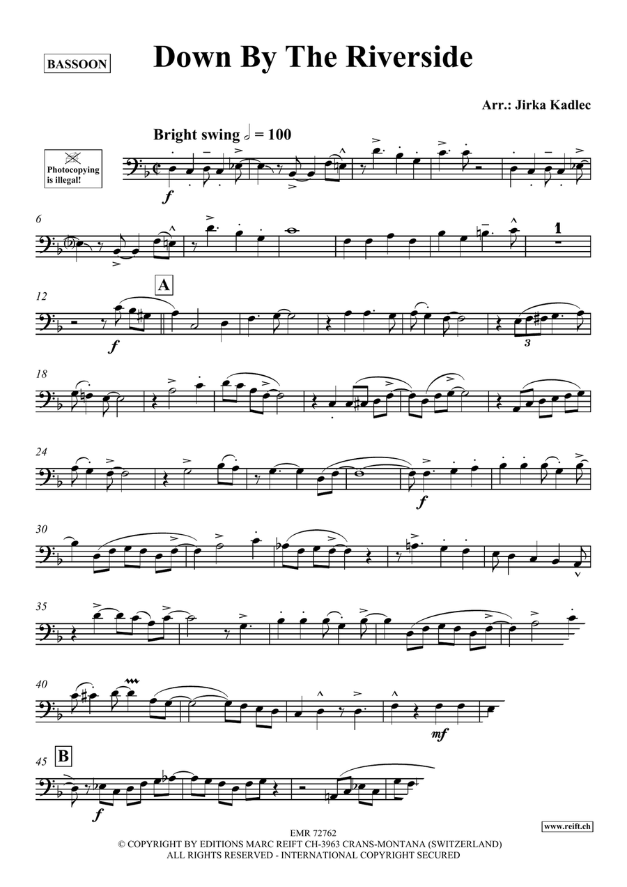 Down By The Riverside Down By The Riverside Bassoon Solo scores gallery preview page 3