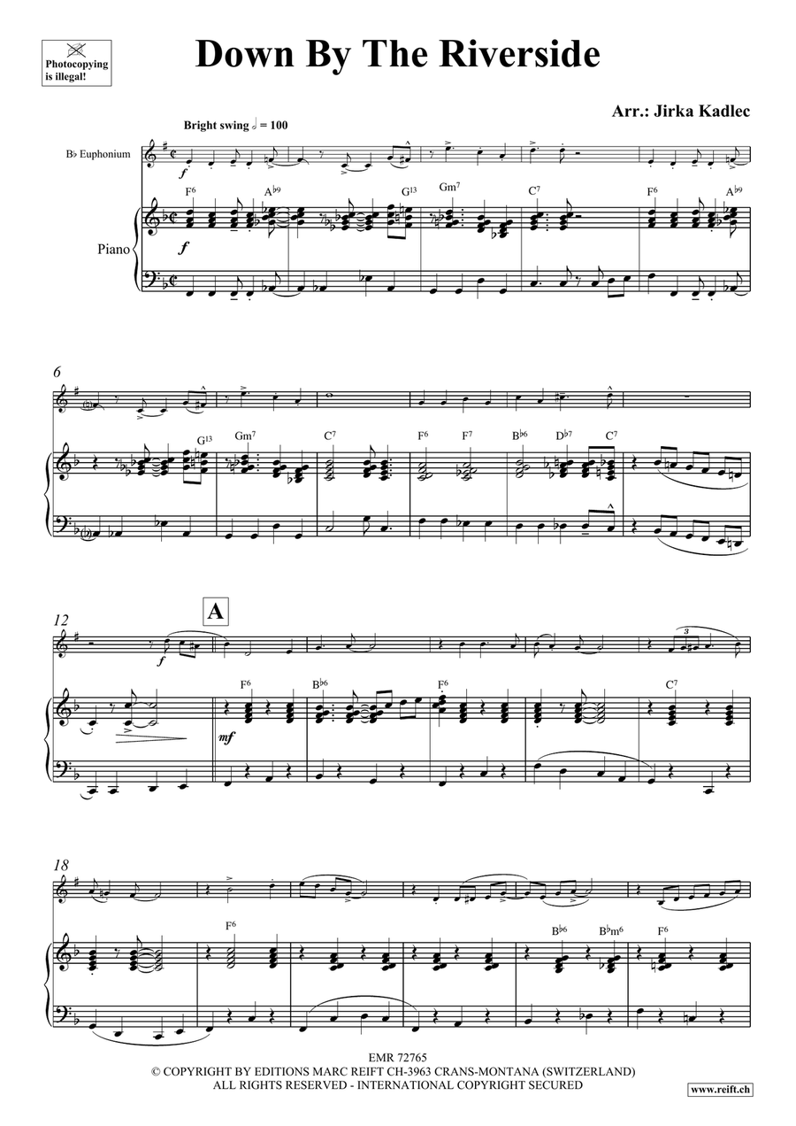 Down By The Riverside Down By The Riverside Euphonium scores gallery preview page 4