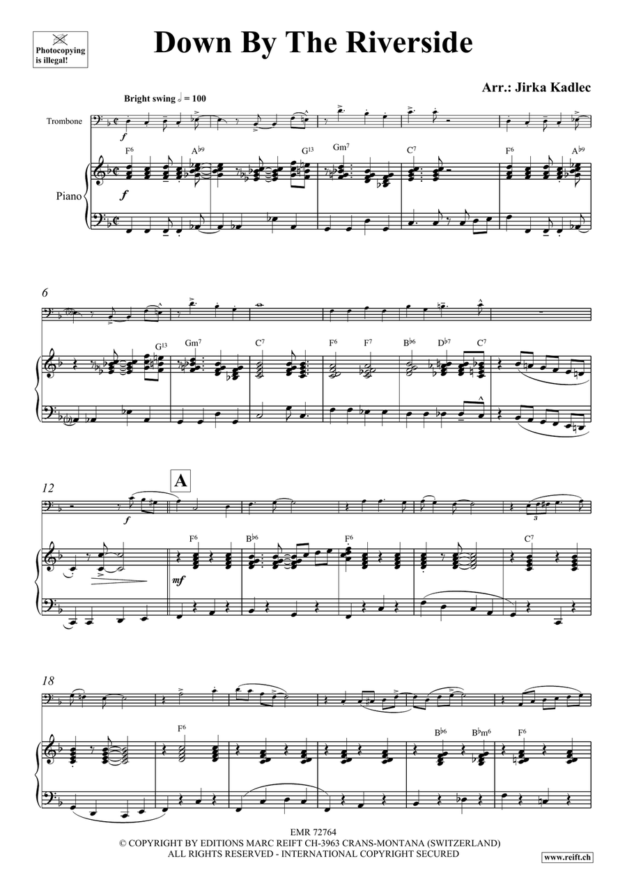 Down By The Riverside Down By The Riverside Piano Accompaniment scores gallery preview page 4
