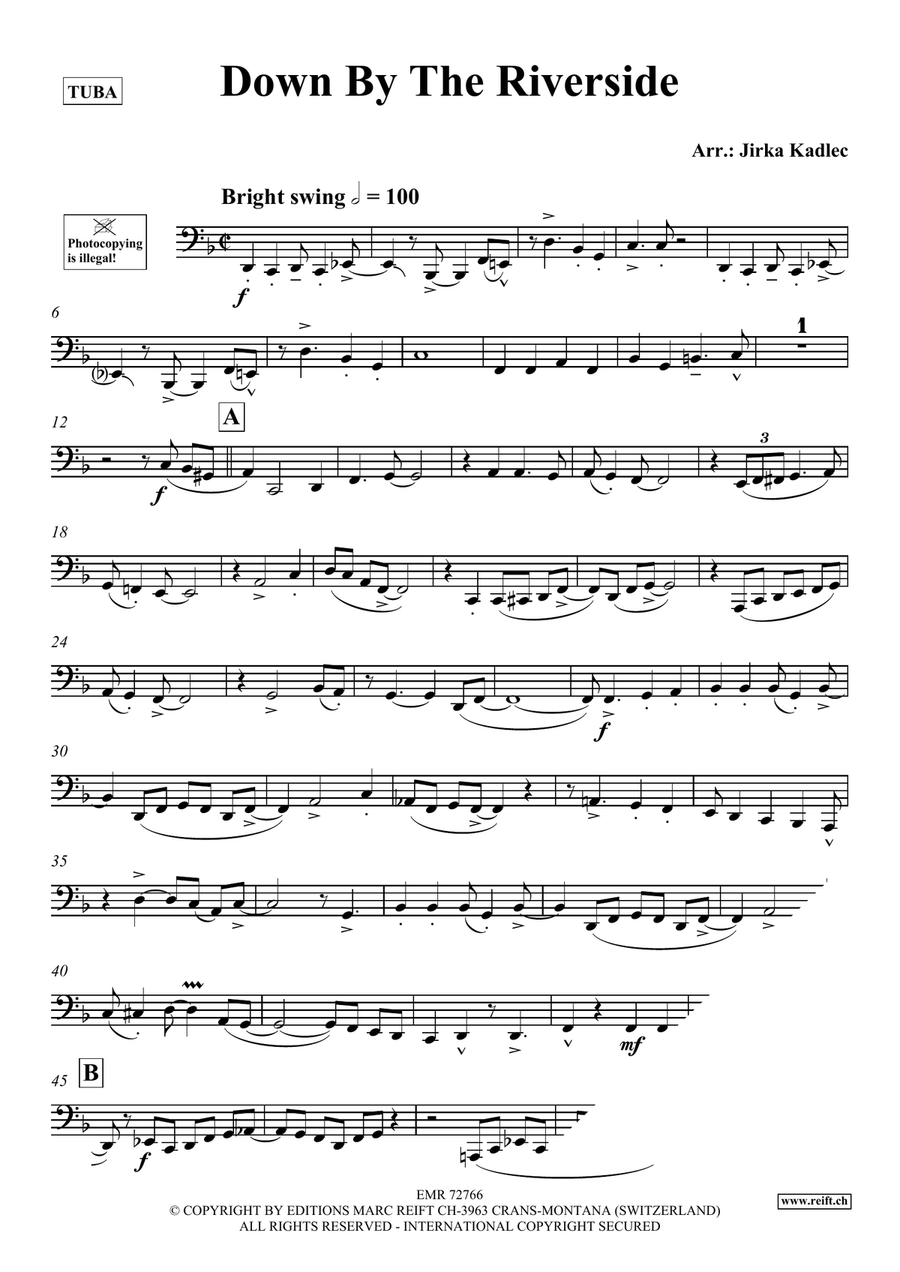 Down By The Riverside Down By The Riverside Tuba scores gallery preview page 3