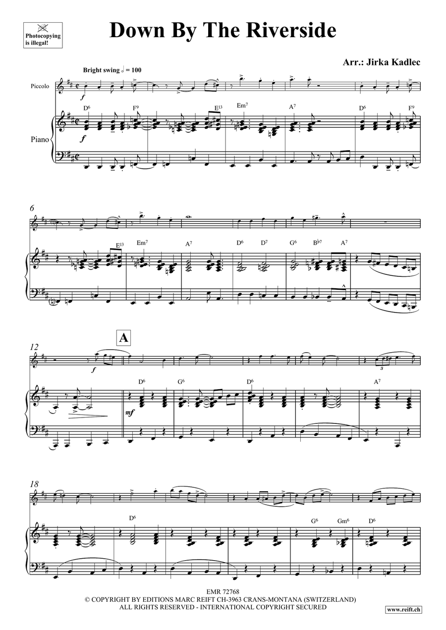 Down By The Riverside Down By The Riverside Piccolo scores gallery preview page 4