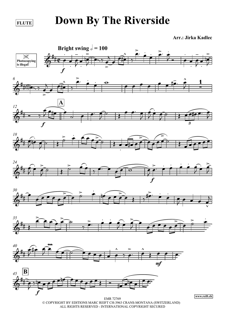 Down By The Riverside Down By The Riverside Flute Solo scores gallery preview page 3