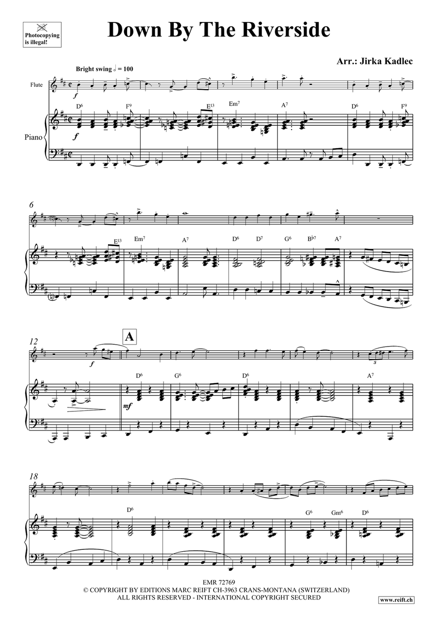 Down By The Riverside Down By The Riverside Flute Solo scores gallery preview page 4