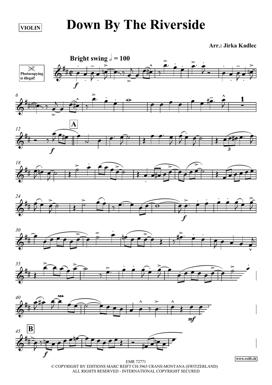 Down By The Riverside Down By The Riverside Violin Solo scores gallery preview page 3