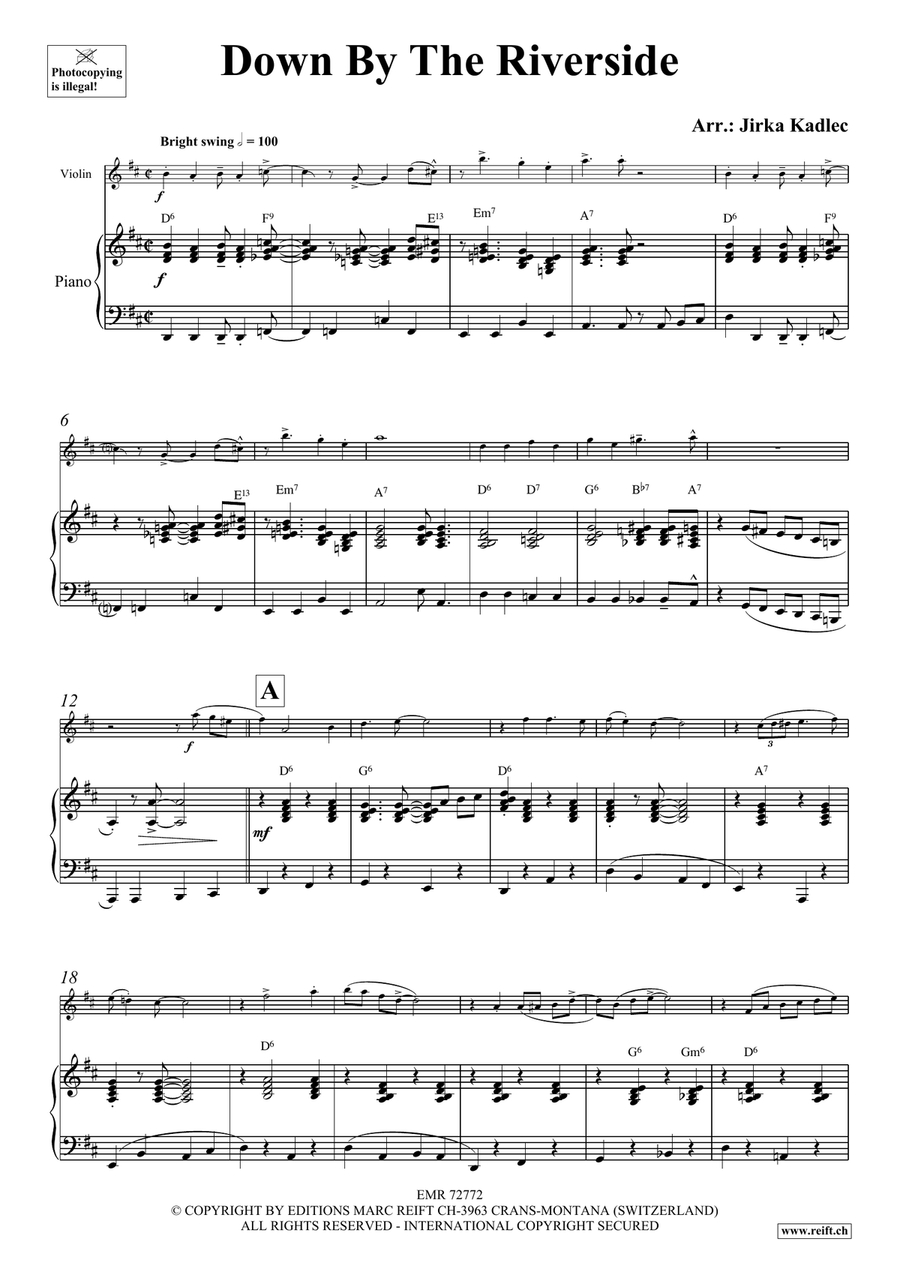 Down By The Riverside Down By The Riverside Piano Accompaniment scores gallery preview page 4